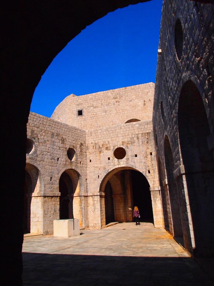 A courtyard in Fort Lovrijenac is a favorite for several scenes.
