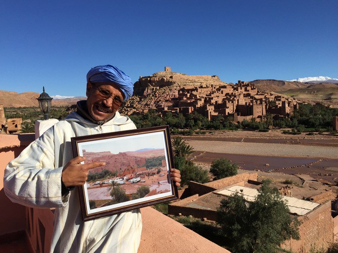 Mr. Action at his inn overlooking Ait Ben Haddou 