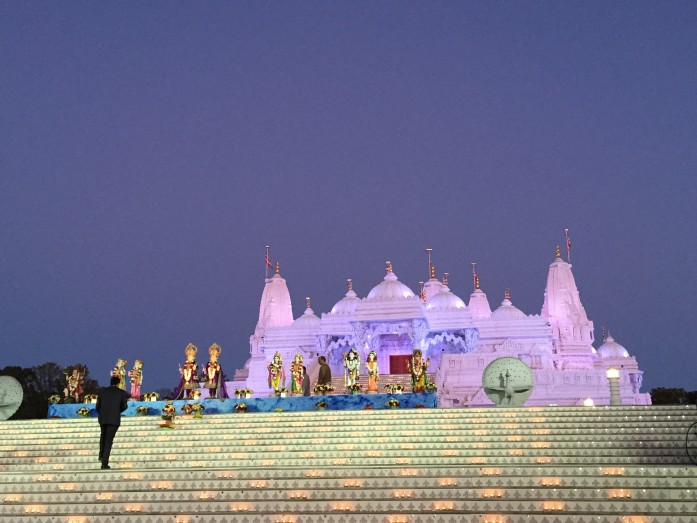 BAPS Temple during Diwali
