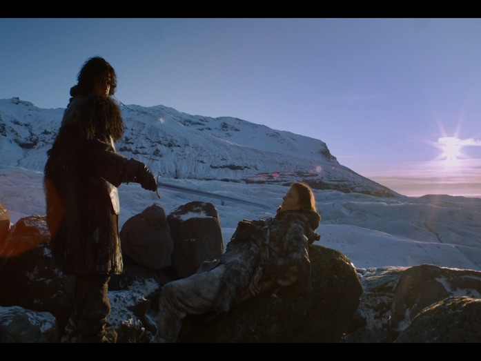 Jon Snow and Ygritte meet Beyond the Wall