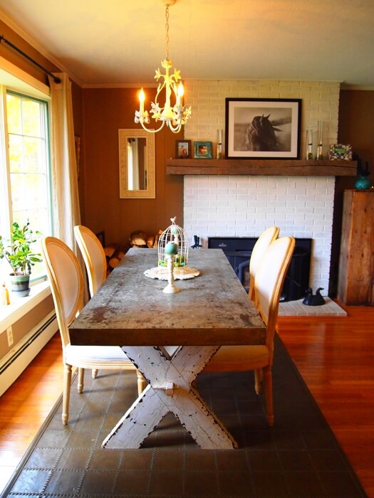 Shabby chic dining room done right