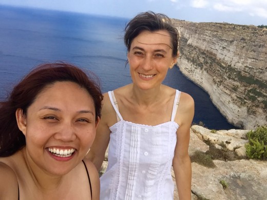 Grateful to Helena for showing me around Ta Cenc cliffs which is right behind their house