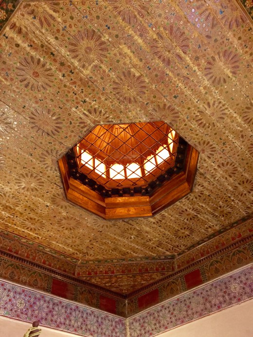 Ceiling of our bedroom in Marrakesh
