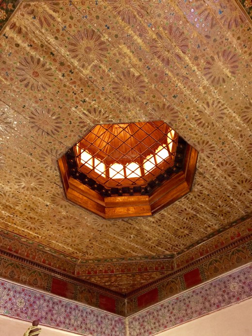 Ceiling of our bedroom in Marrakesh 