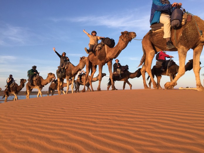 Doing what we love best, in the Western Sahara Desert of Morocco