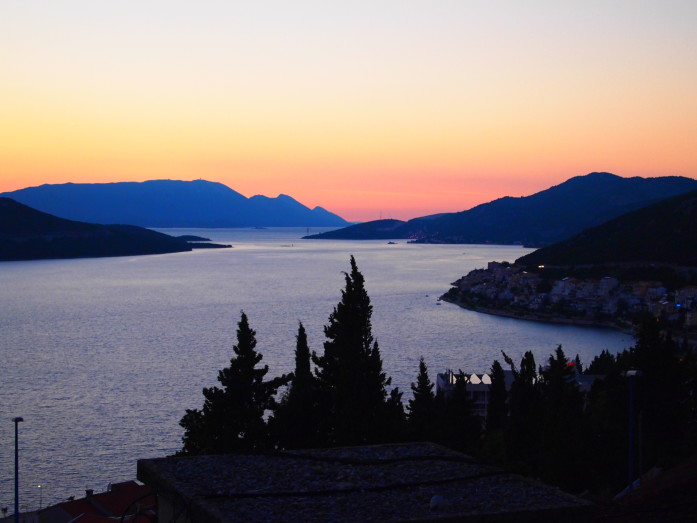 Beautiful sunset view from Hvar