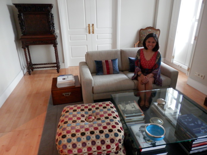 The lovely living room in Madrid